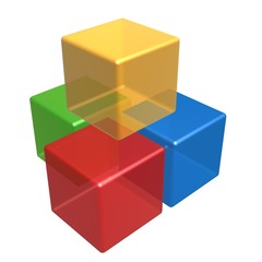 Fototapeta premium cubes pile