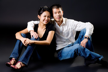 loving young asian couple