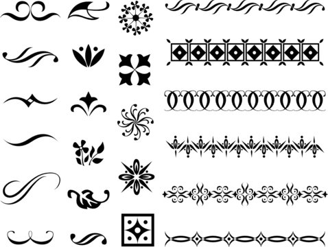 Naklejka decorative designs and icons