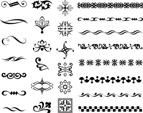 decorative designs and icons