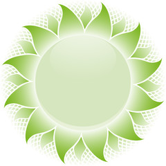 icône soleil mosaïque vert vectoriel