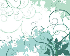  floral abstract vector composition