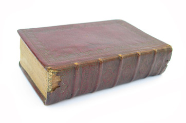 Old book ancient isolated on white background