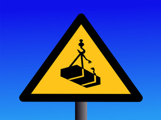 Warning overhead crane loads