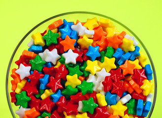 Bowl of candy stars