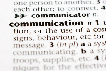 The definition of communication - obrazy, fototapety, plakaty