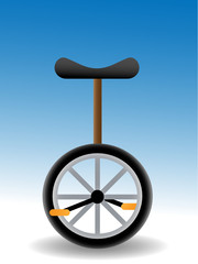 unicycle - simple vector illustration of a  with black seat © HerArtSheLoves