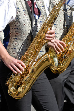 Saxofonspielerin