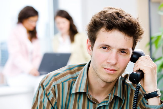  Office worker calling on phone