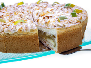 rhabarber meringue torte