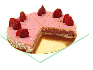 erdbeere und weisse schokoladentorte