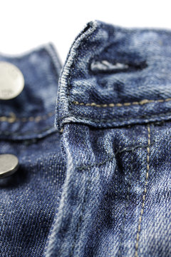Blue Denim Jeans Detail