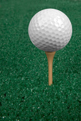 Golf ball on the green