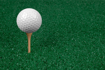 Golf ball on the green