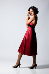 Fototapeta premium Girl In Red