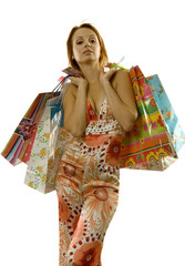 Naklejka premium Woman shopping