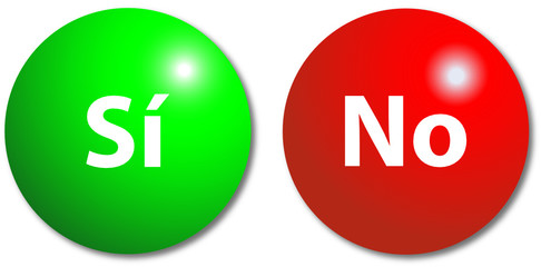 Si & No buttons (Spanish)