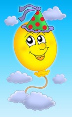 Fototapeta premium Ballon with cap on sky