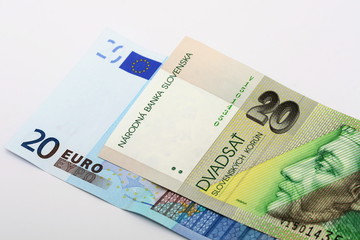 Slovak koruna and EUR