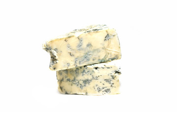 Parmesan cheese isolated on white