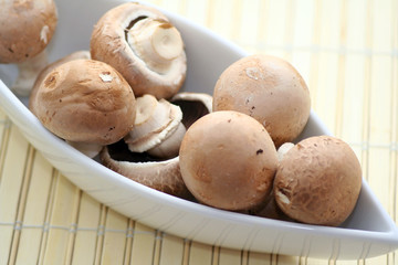 Braune Champignons