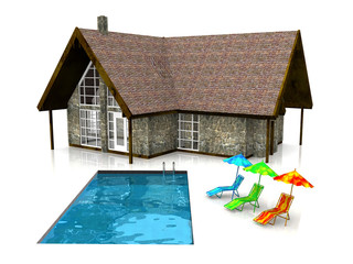 Maison et piscine