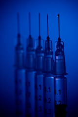 Needles ready for injection