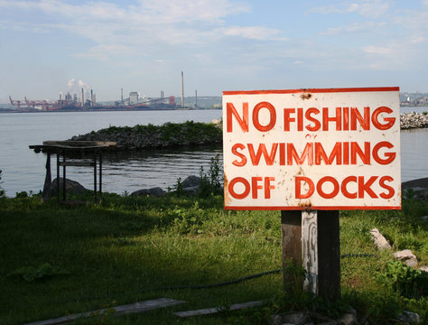 No Swimming or Fishing with Industry