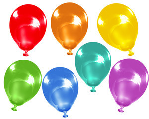 Rainbow colour balloons