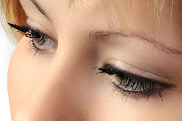 Augen Blick Augenblick Frau Mädchen Gesicht indirekt