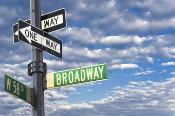 Broadway sign in Manhattan New York