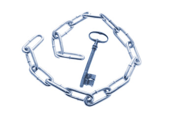 Skeleton Key and Chain