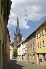 Fototapeta na wymiar Stadtkirche St. Margarethen Kahla