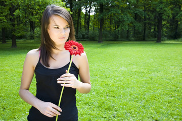 Woman With Flower