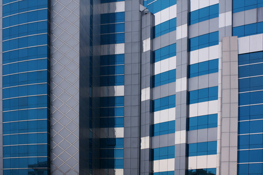 blue corporate building