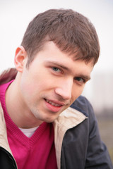 portrait of young man outdoor