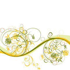 Fototapeta na wymiar Floral abstract background, vector illustration 