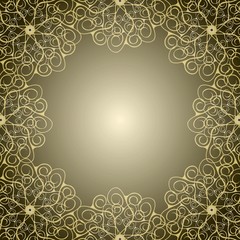 Abstract Golden Floral