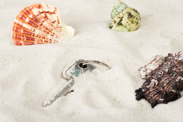 Schlüssel verloren im Sand