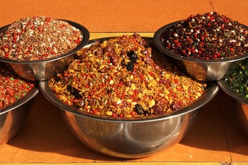 Bowls of Colourful Pulses for Sale