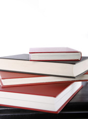 Books isolated against white