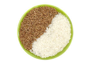 rice and buckwheat