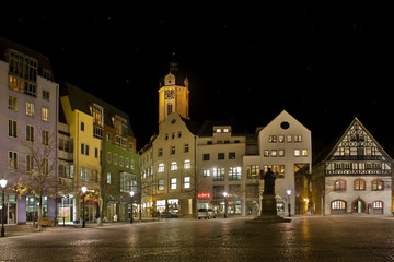 Fototapeta na wymiar Rynek Jena w nocy