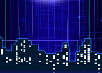 Abstract business and information technologies background