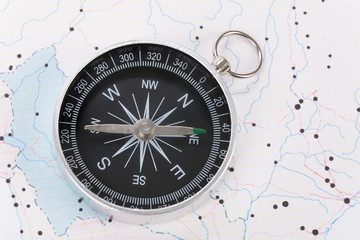 Compass and map