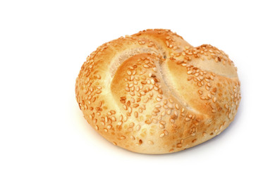 one fresh loaf on white background