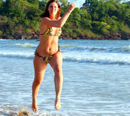 Obraz premium Beach Jogging