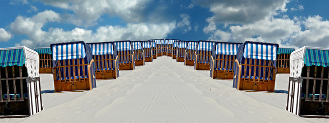 strandkorbreihen panorama