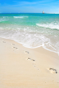 Footprints on Beach