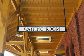 Sign at Railroad Station 